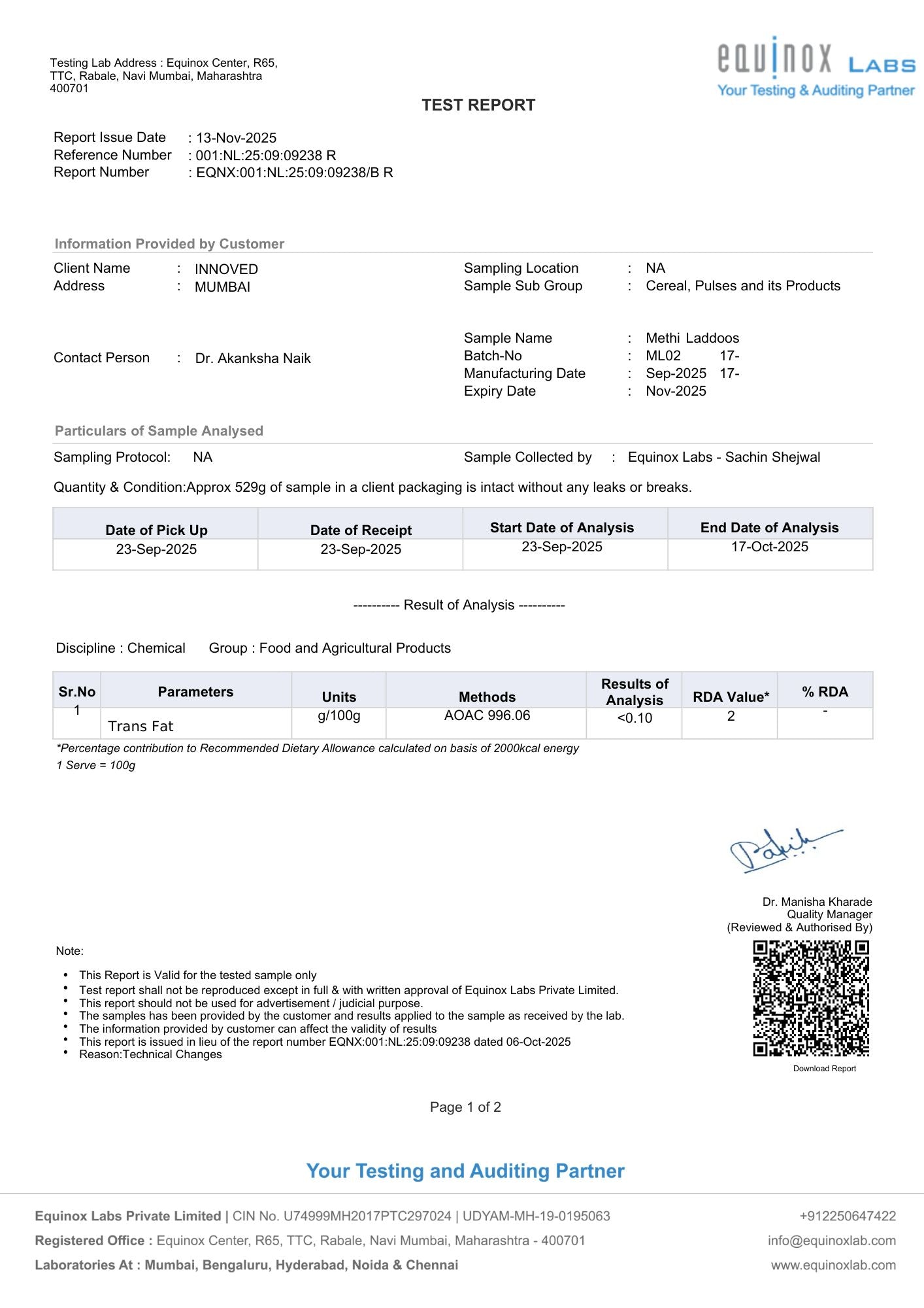 Fenugreek Laddoo (Methi) | 6 pcs per pack