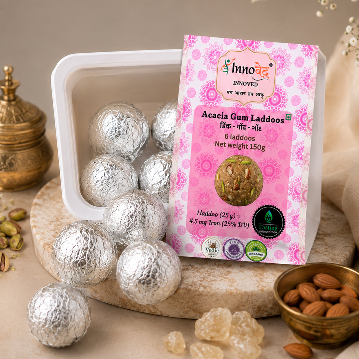 Acacia Gum Laddoo (Dink or Gond) | Blood Health | IRON