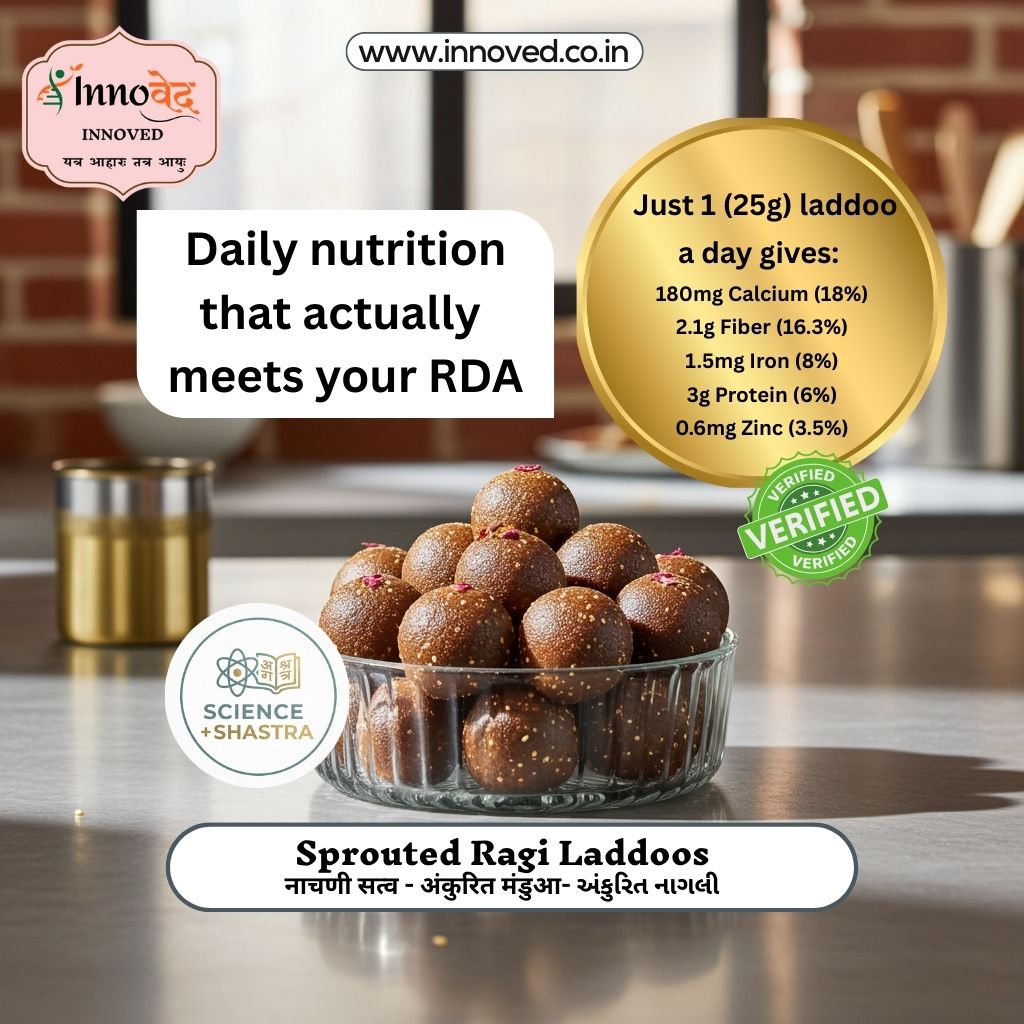 PREMIX | Sprouted Ragi Laddoo premix | 120g | Makes 6 laddoos