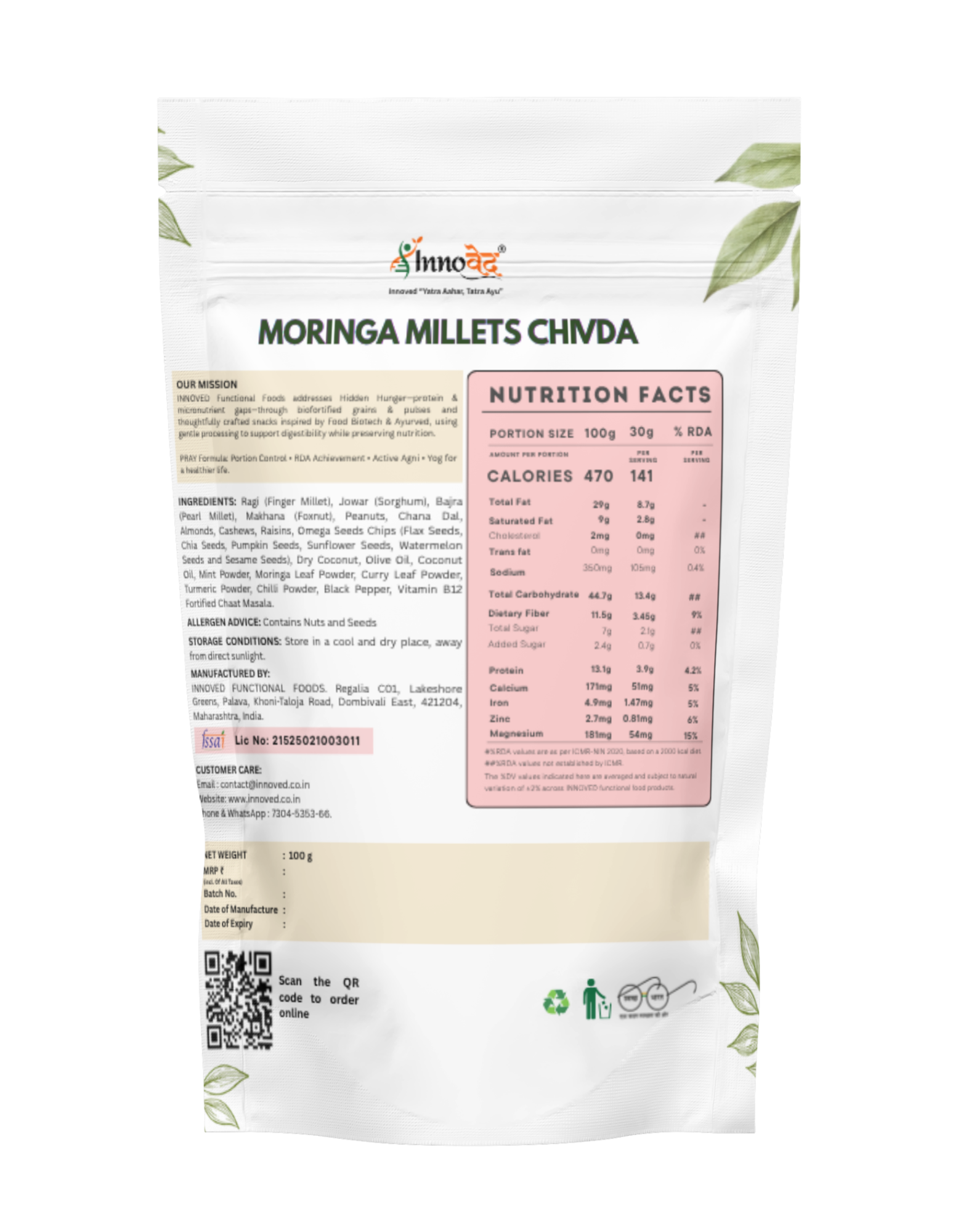 Millets Makhana Chivda | Source of Calcium, Fiber & Vitamin B complex