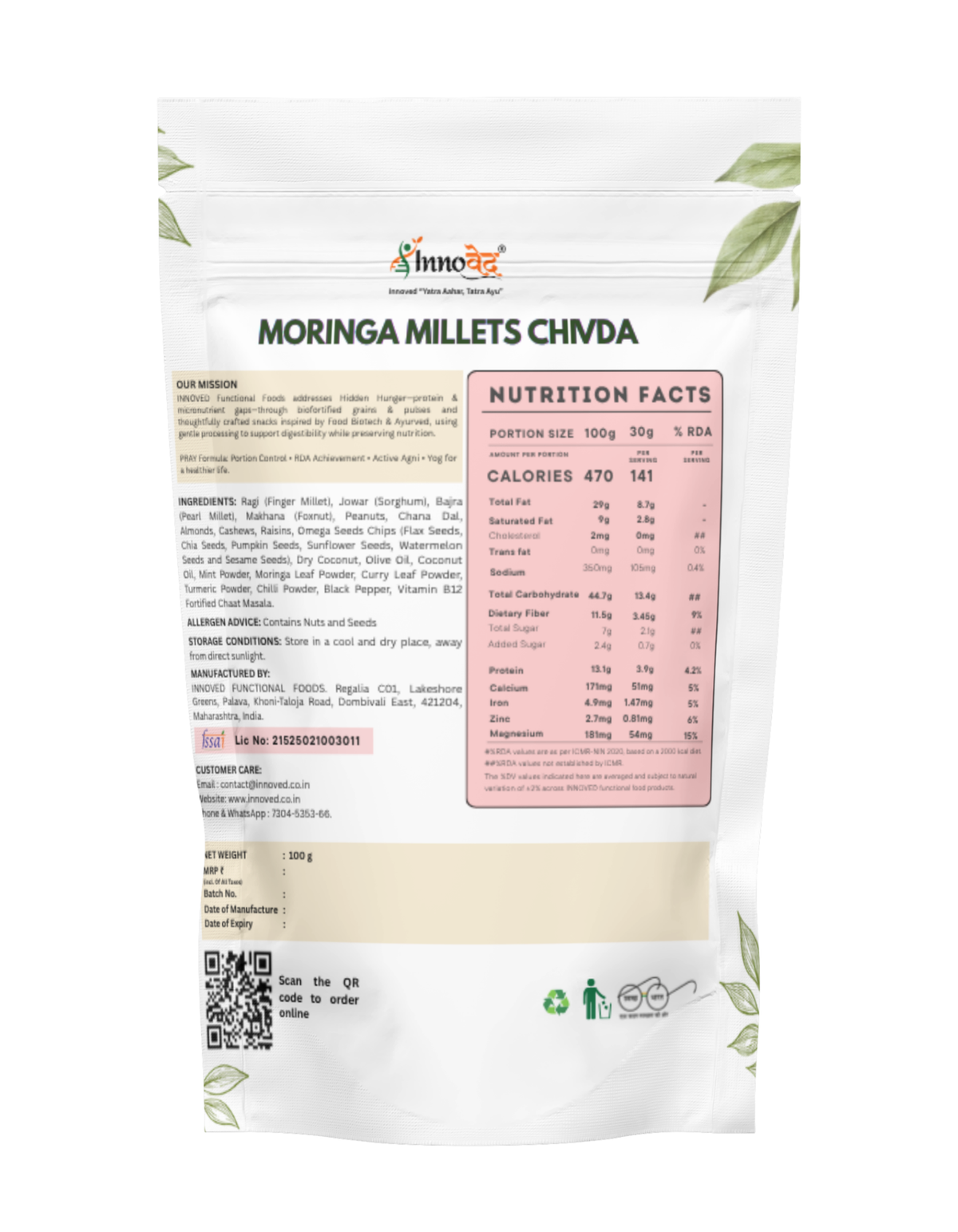 Millets Makhana Chivda | Source of Calcium, Fiber & Vitamin B complex