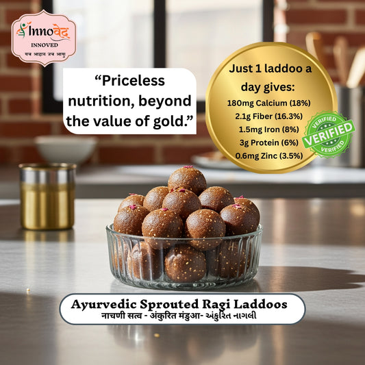 Sprouted Ragi Laddoos | 6 laddoos | 150g pack