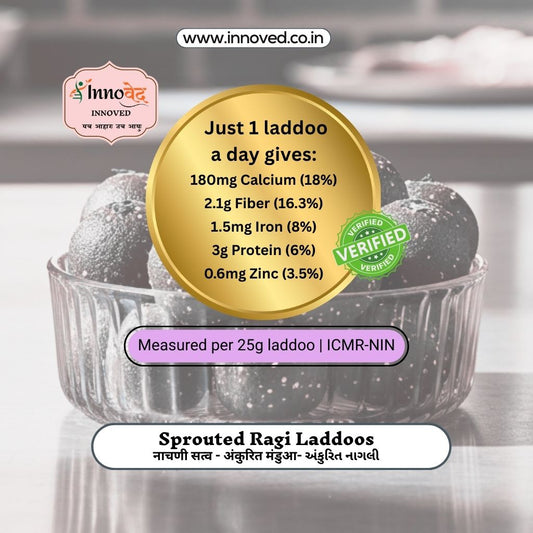 PREMIX | Sprouted Ragi Laddoo premix | 120g | Makes 6 laddoos