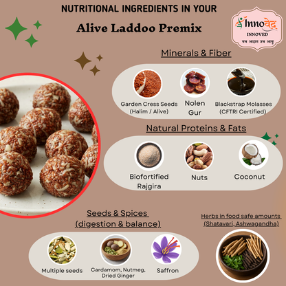 PREMIX | Alive (Halim) Laddoo premix | 120g | Makes 6 laddoos