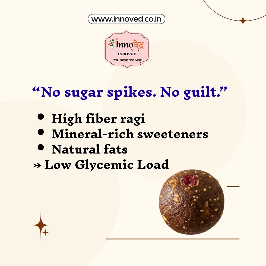 Sprouted Ragi Laddoos | 6 laddoos | 150g pack