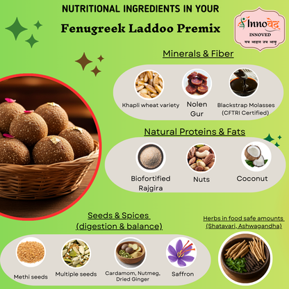 PREMIX | Fenugreek Laddoo premix | 120g | Makes 6 laddoos