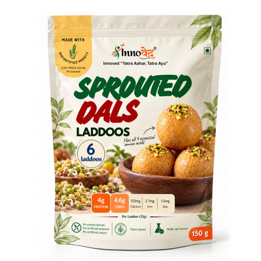 Sprouted Dals Laddoo | Muscle Health | Protein  | 150g | 6 laddoos (25g each)