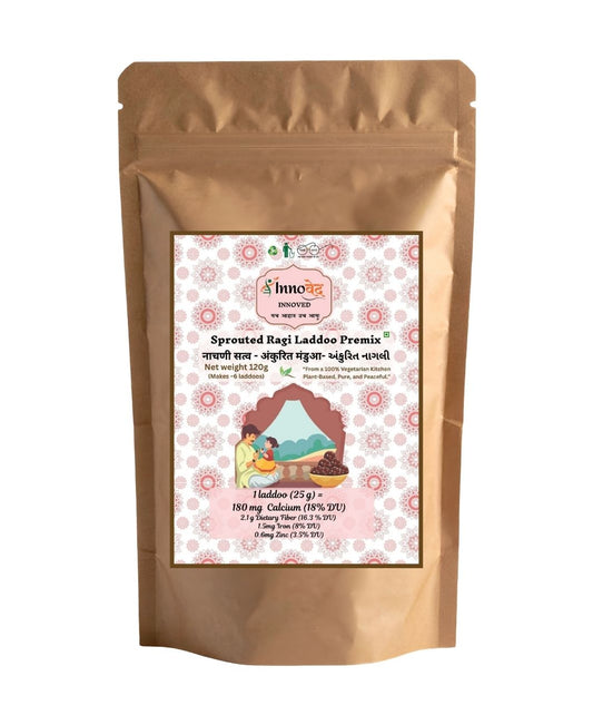 PREMIX | Sprouted Ragi Laddoo premix | 120g | Makes 6 laddoos