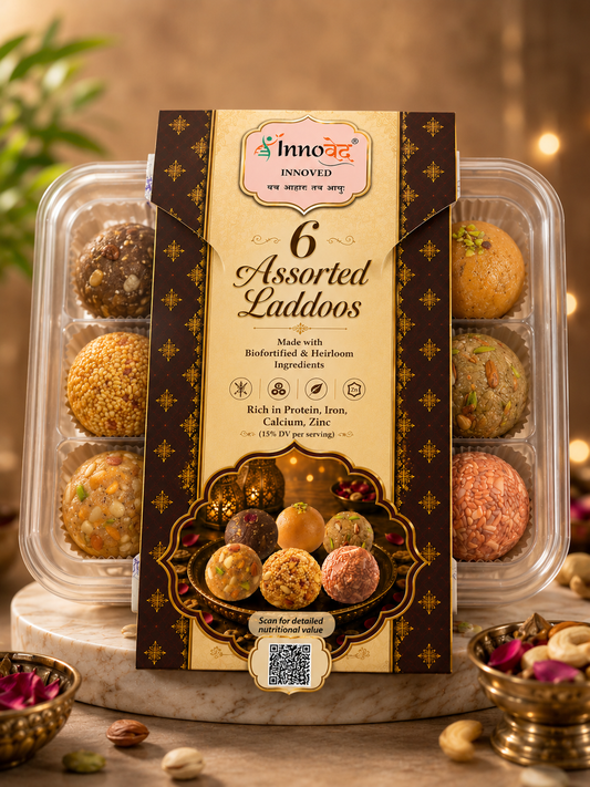 Rakhi + Assorted box of 6 different Seed Laddoos