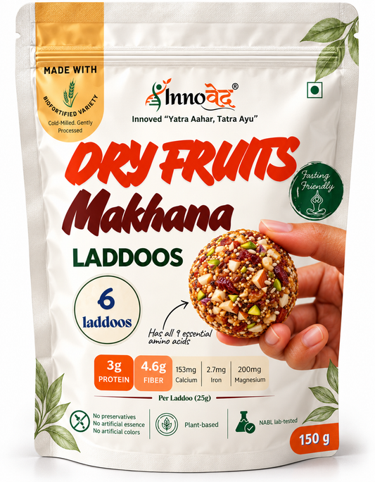 Dry Fruit Makhana Laddoo | Immunity | Zinc  | 150g | 6 laddoos (25g each)